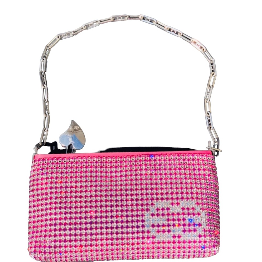 ESCADA coral pink handbag with crystals. NWOT - Picture 9 of 14